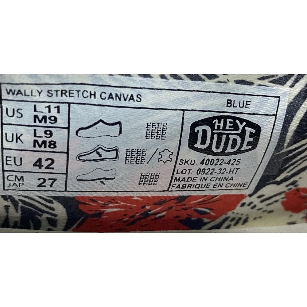 Hey Dude Wally Stretch Slip-on Shoe Red/White&Blue 4th Of July Loafer M 9/Wom 11